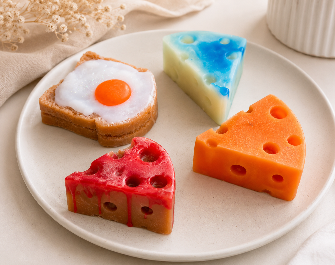 Musk Cheese Candle Set – 4 Pieces