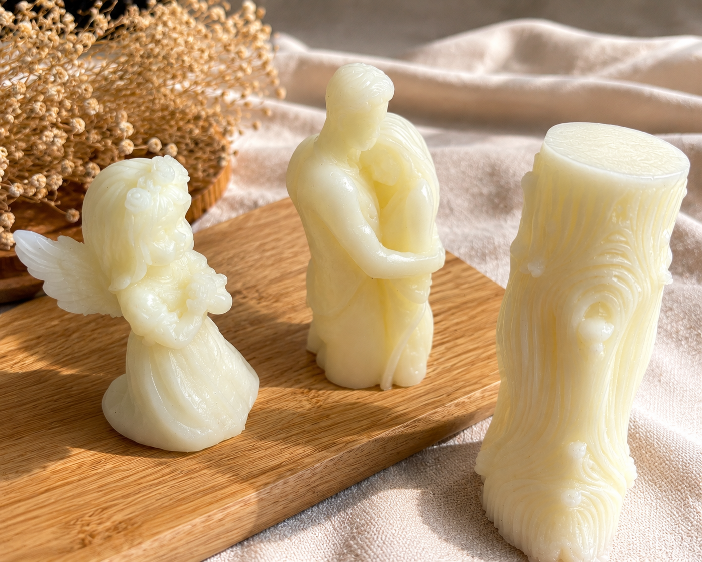 Cotton Scented Candle Set – 3 Pieces