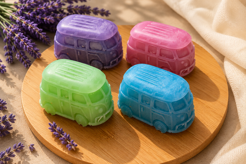 Retro Bus Candle Set – 4 Pieces | Lavender Scent