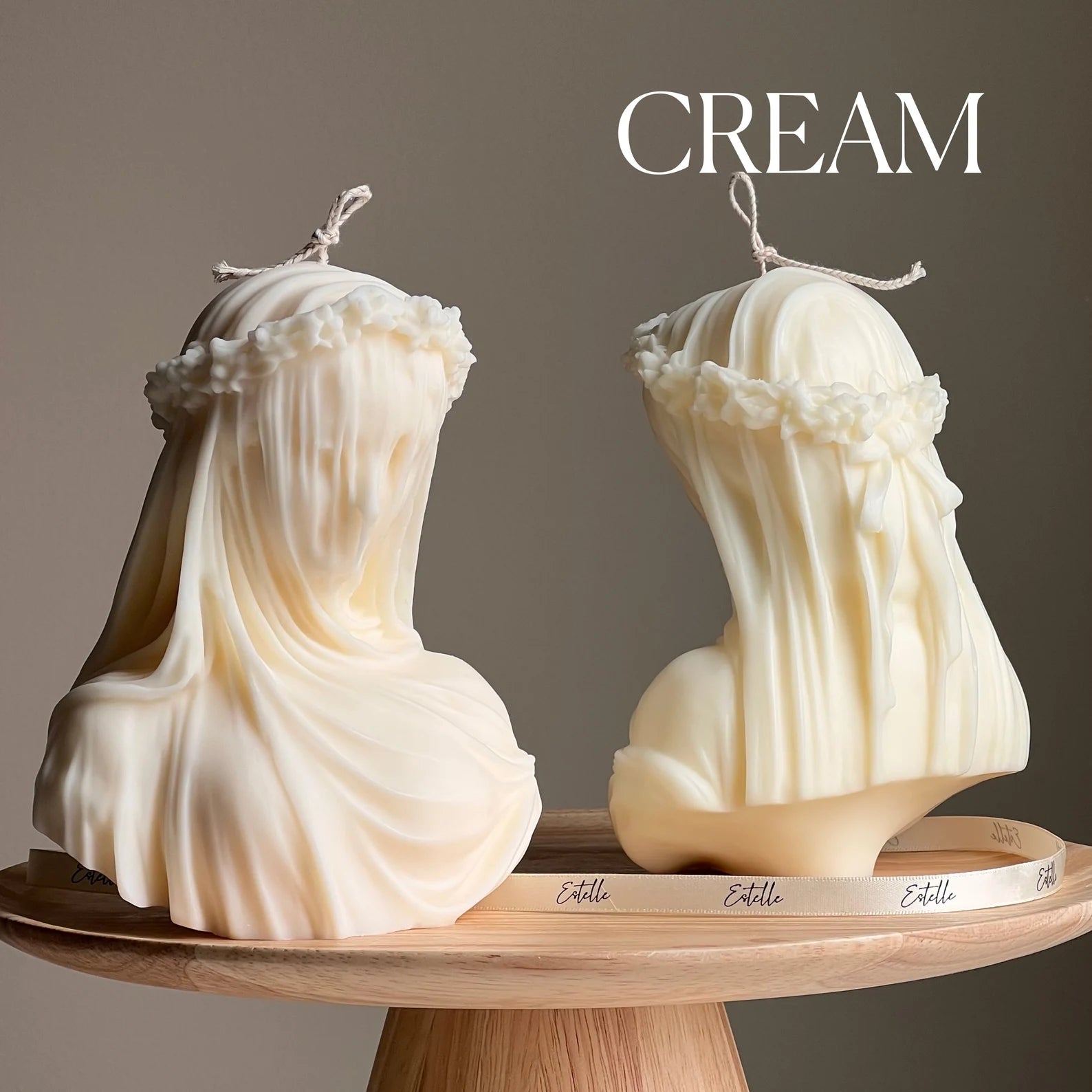 Veiled Lady Candle – Handmade Aesthetic Soy Blend Sculpture Candle  Product Short Description