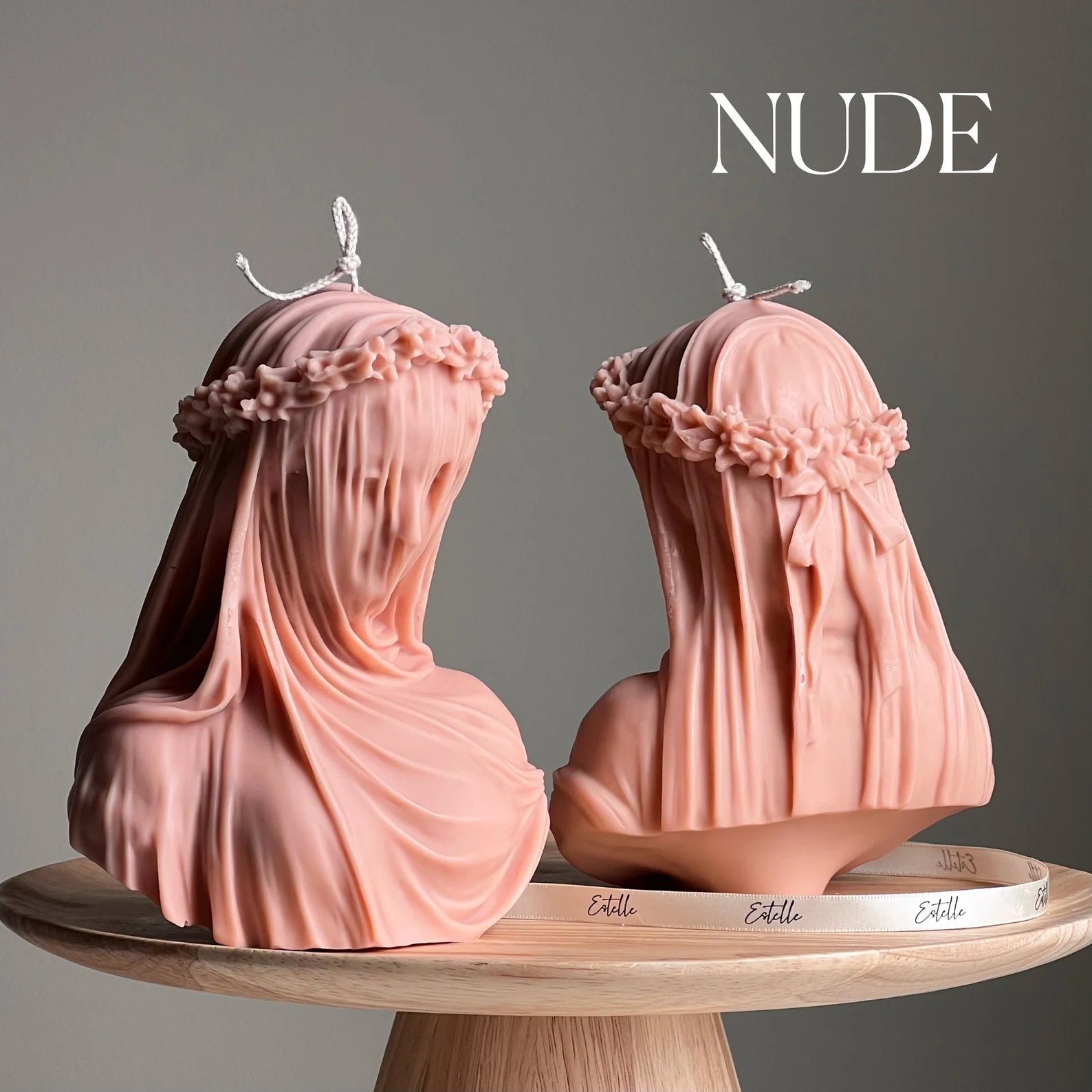 Veiled Lady Candle – Handmade Aesthetic Soy Blend Sculpture Candle  Product Short Description