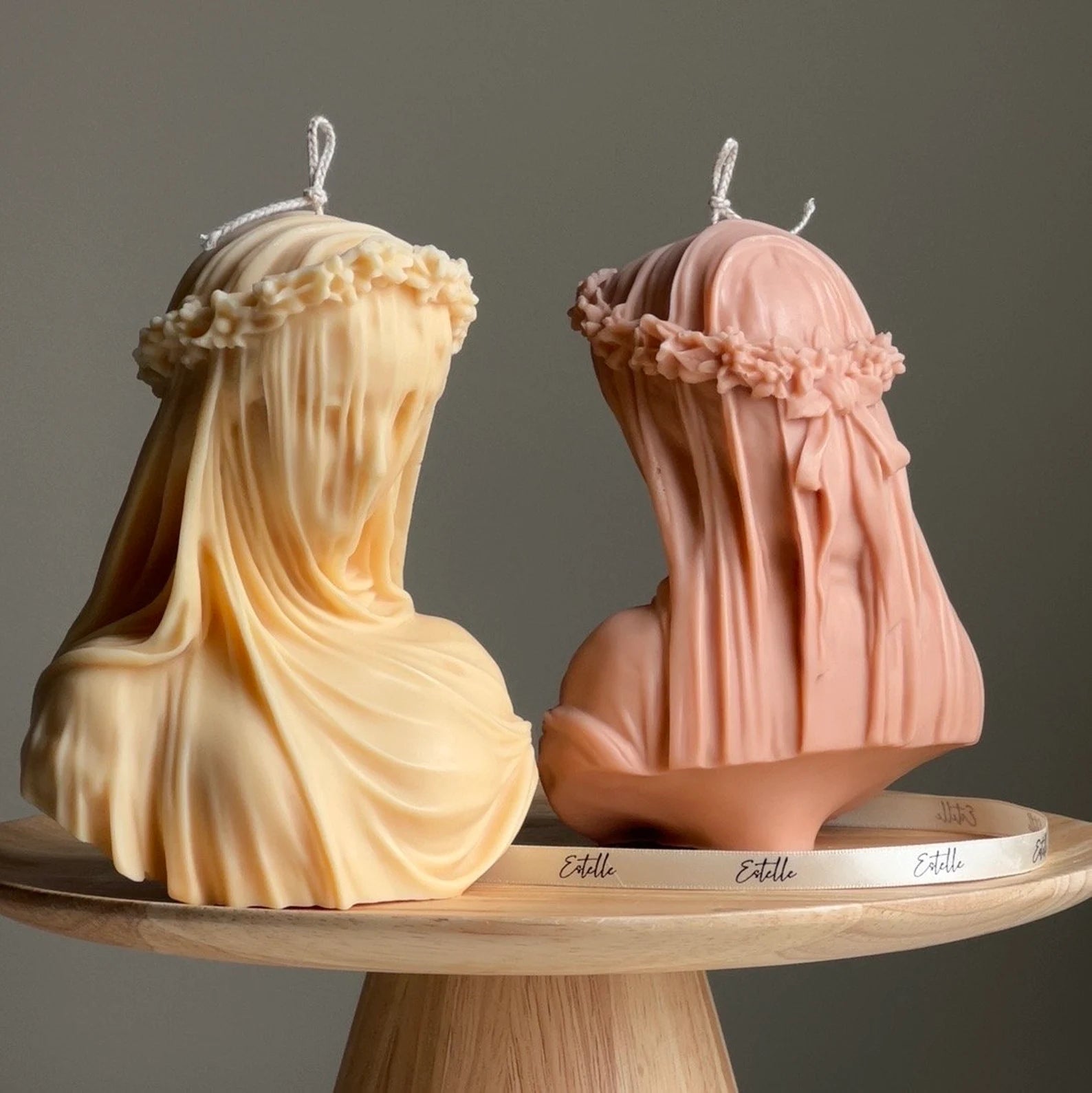 Veiled Lady Candle – Handmade Aesthetic Soy Blend Sculpture Candle  Product Short Description
