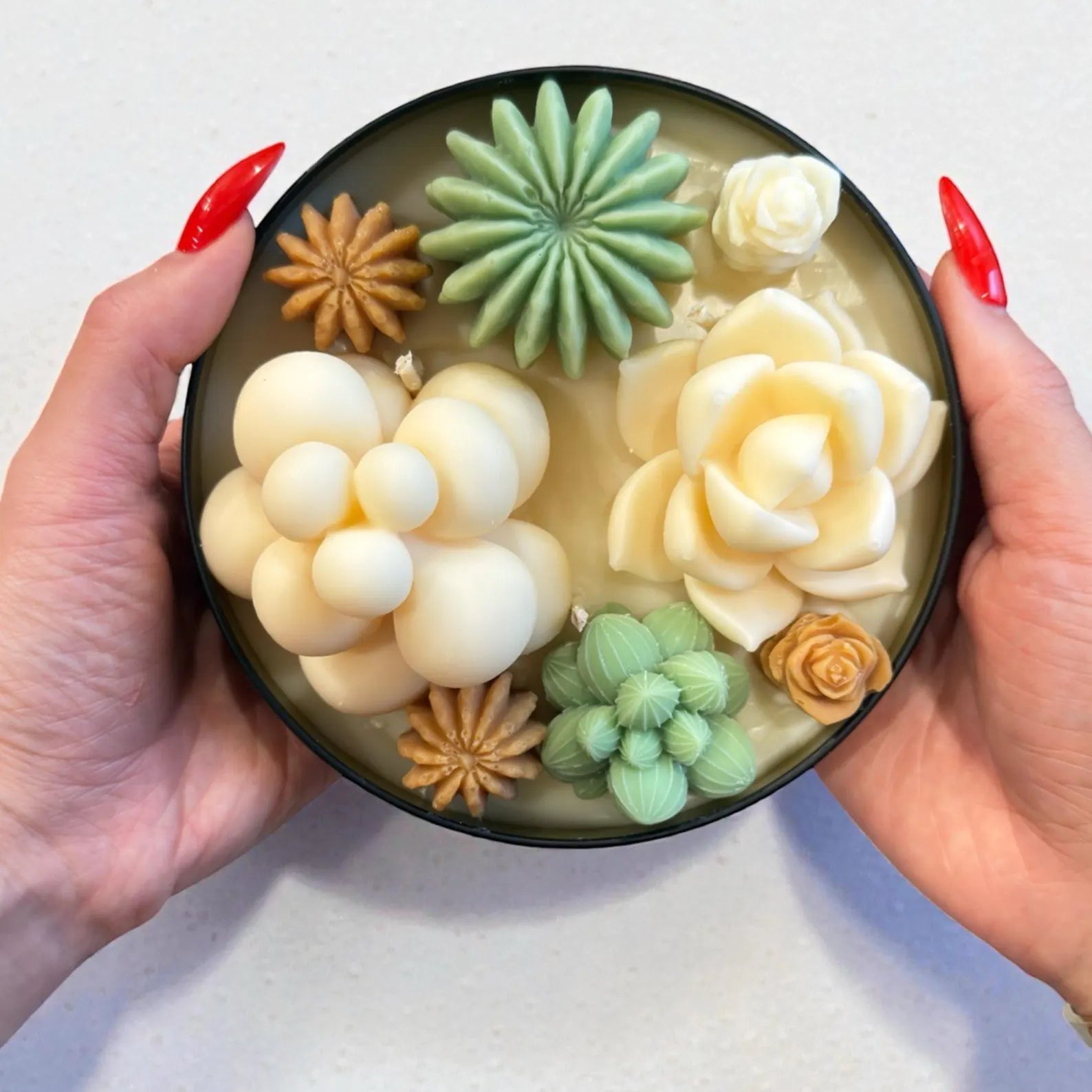 Cactus Succulent Candle – 16oz Handmade Soy Wax Garden Candle