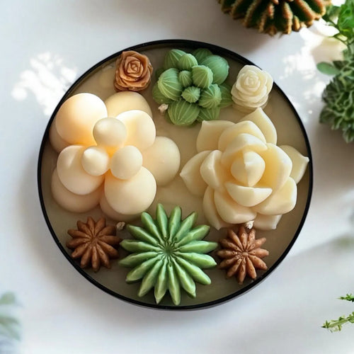 Cactus Succulent Candle – 16oz Handmade Soy Wax Garden Candle