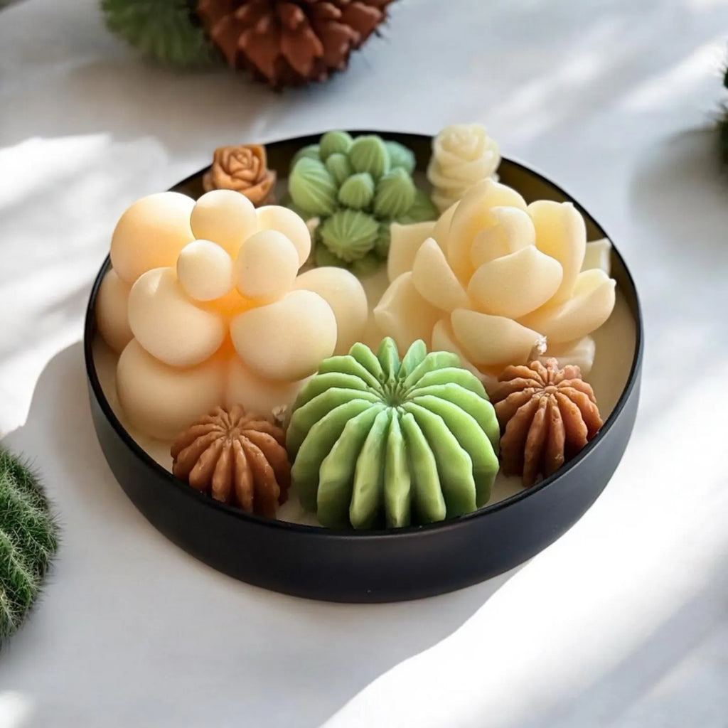Cactus Succulent Candle – 16oz Handmade Soy Wax Garden Candle